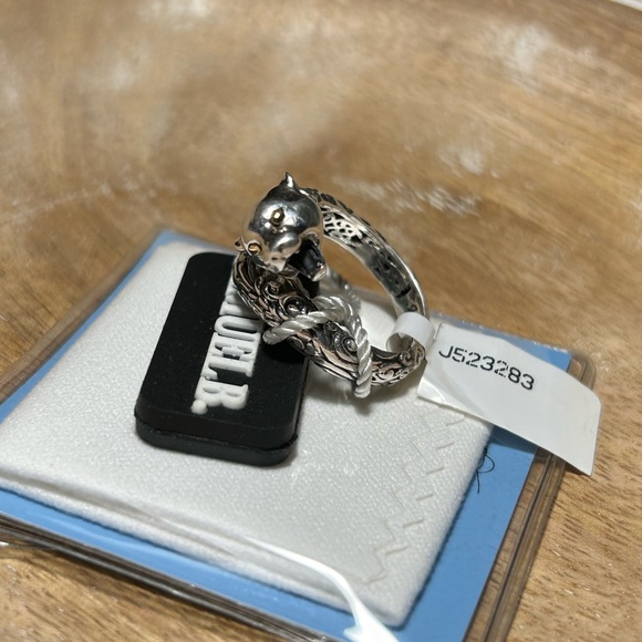 NWT Samuel B Sterling Silver 18K Gold Leopard Bypass Ring - Picture 6 of 16